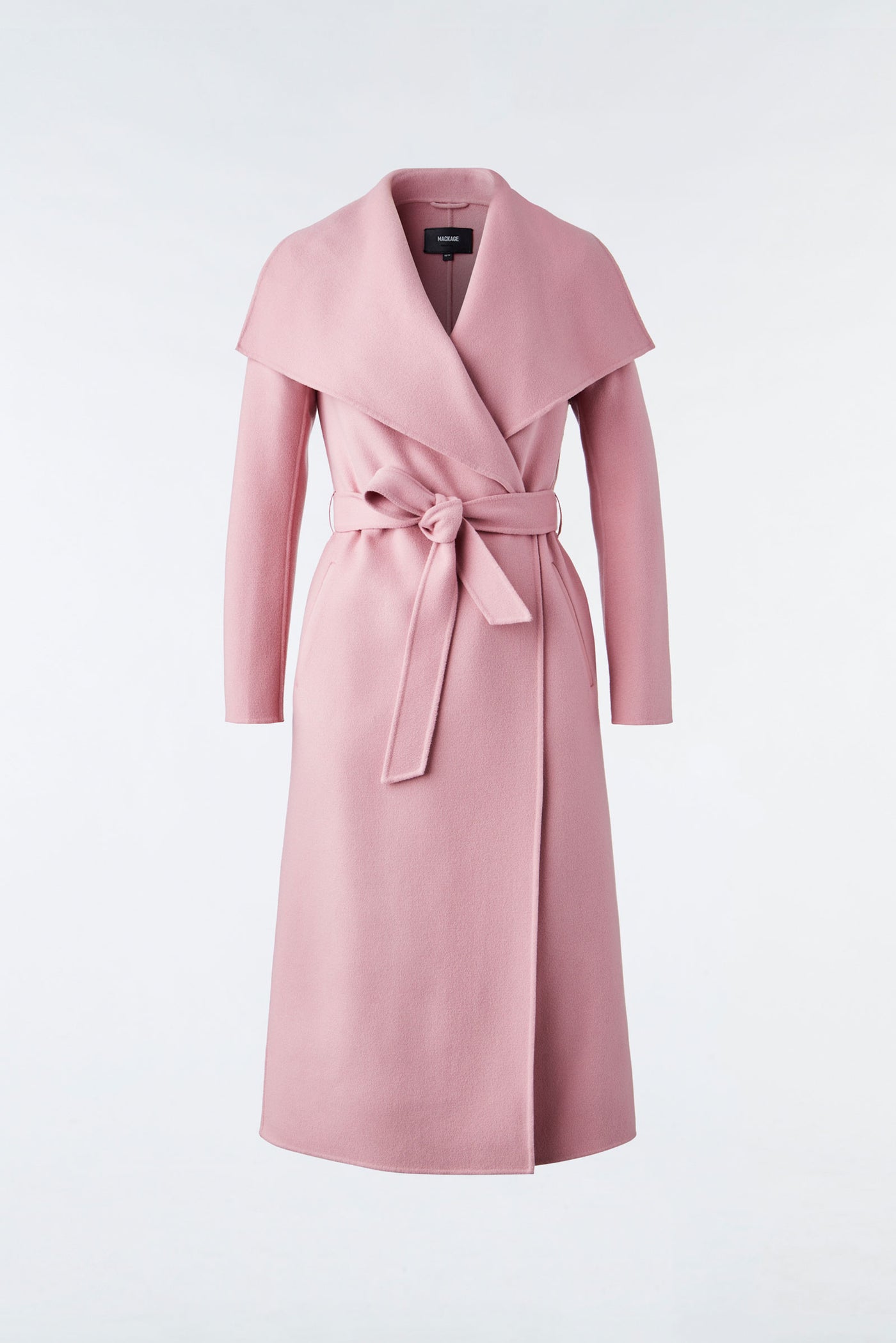 MAI-CN Wool Wrap Coat | Black