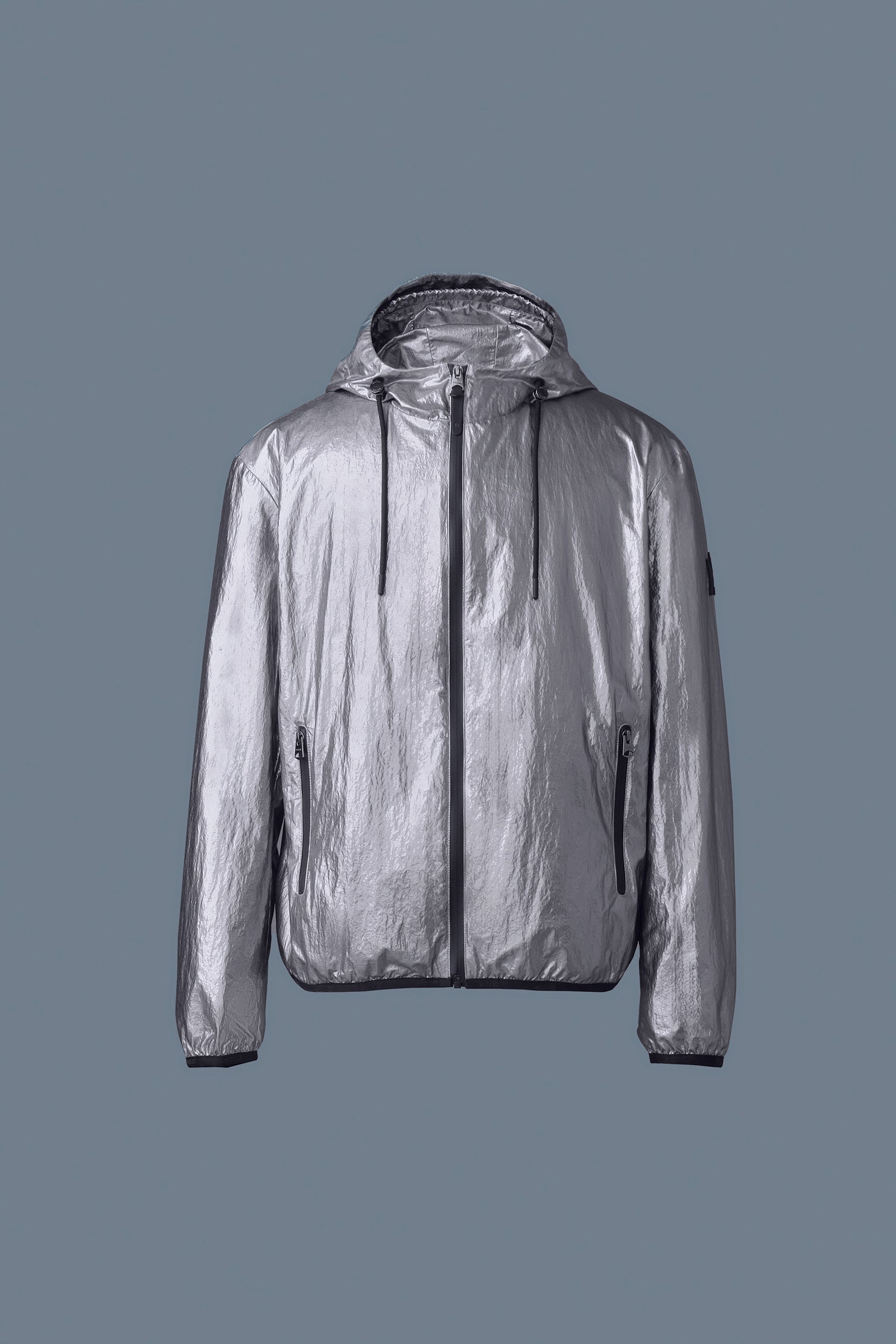 Michael Metallic laminate rain jacket Mackage US