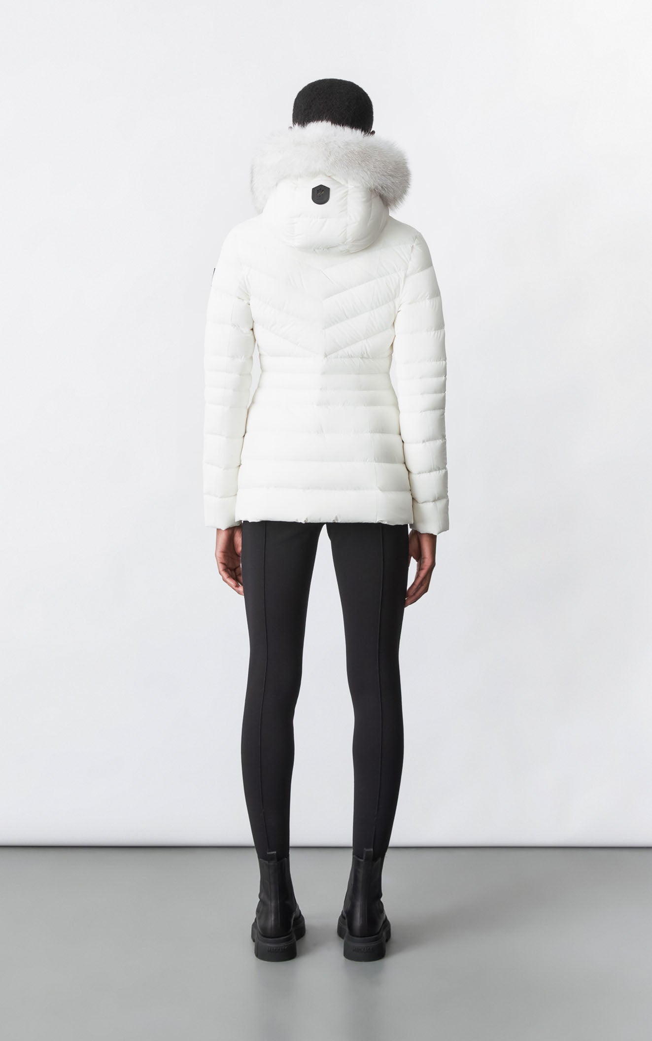 Patsy-BX, Agile 360 down jacket with blue fox fur for ladies