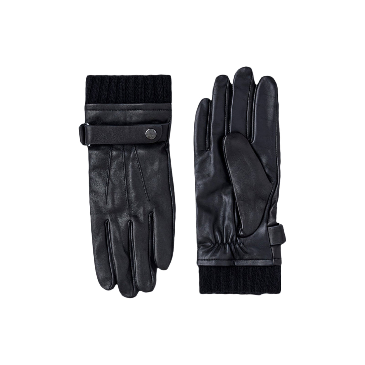 Reeve, (R)Leather driving glove with knit cuff for men