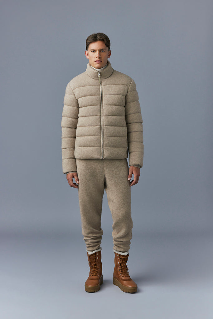Louis Vuitton Grey Cashmere Monogram Boyhood Puffer Jacket XXS