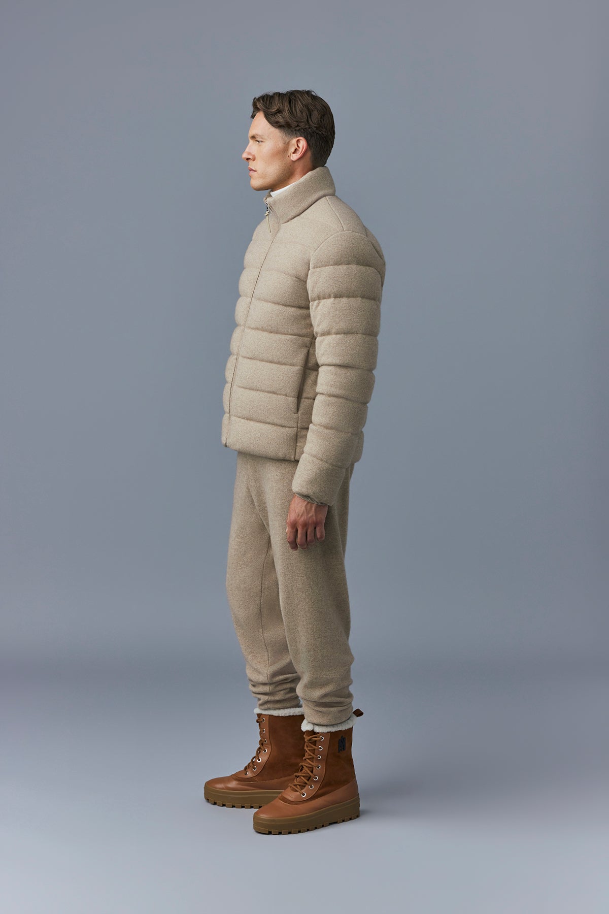 Scott, Light down jacket with cashmere blend shell for men