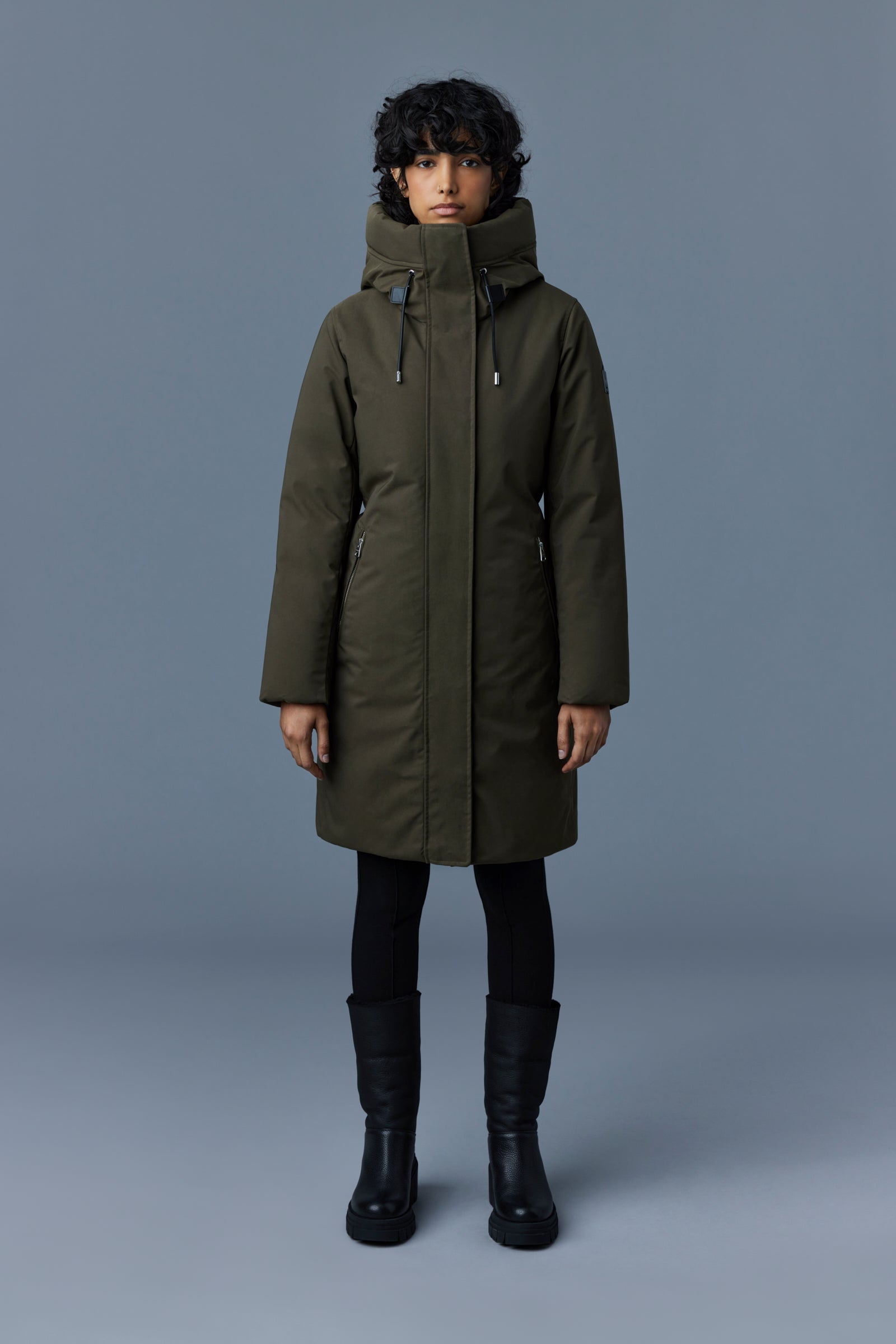 Shiloh-NF, 2-in-1 fitted down coat with removable bib for Shiloh-NF, 2-in-1 fitted down coat with removable bib for