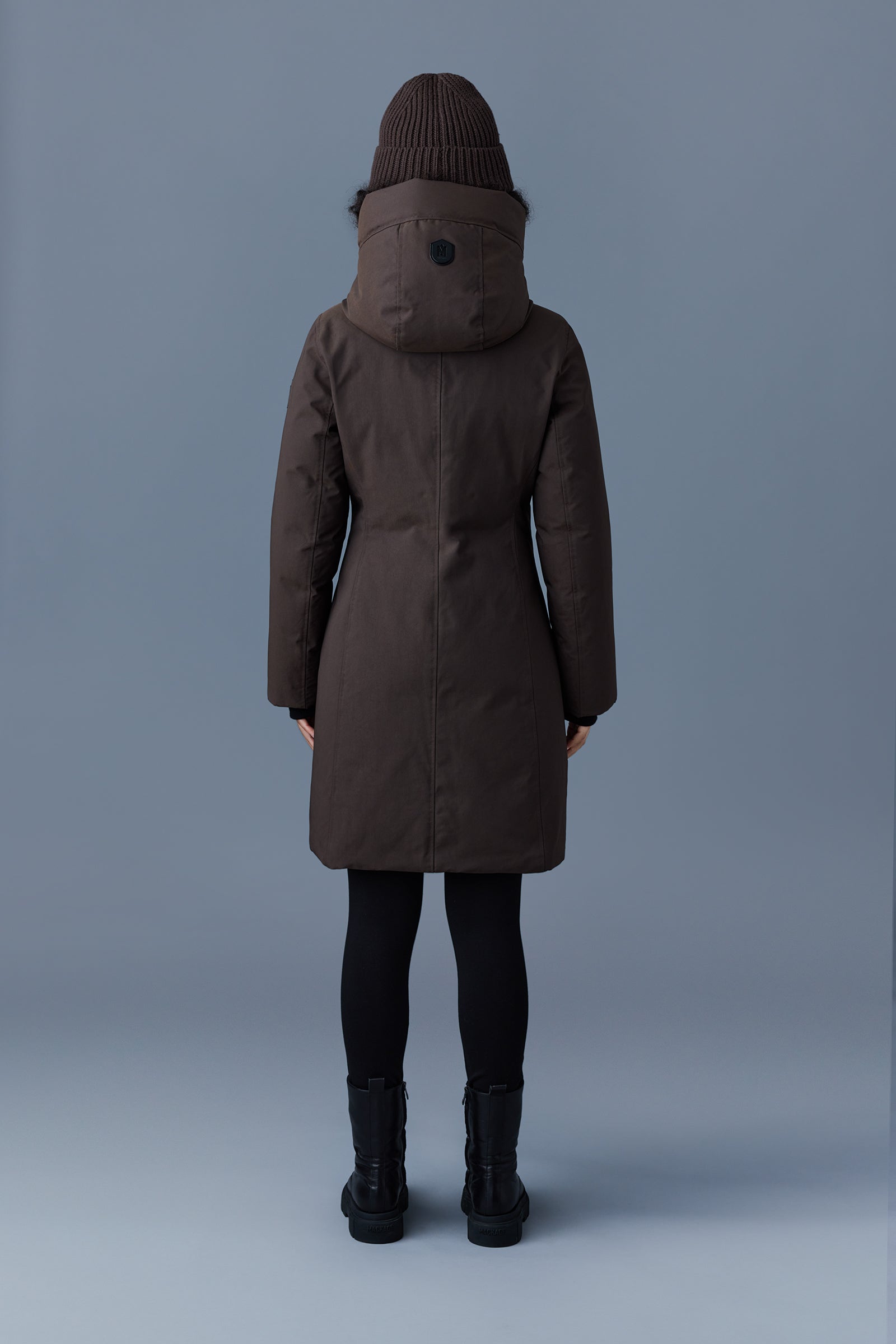 Shiloh-NF, 2-in-1 fitted down coat with removable bib for