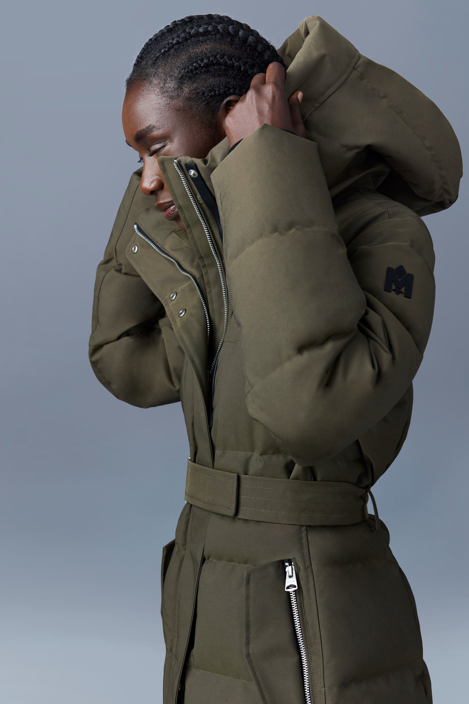 Shyla, 2-in-1 down coat with removable bib for ladies