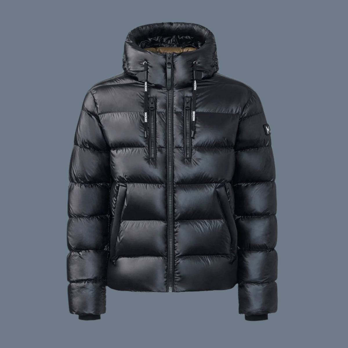 Victor, Lustrous light down jacket with hood for men